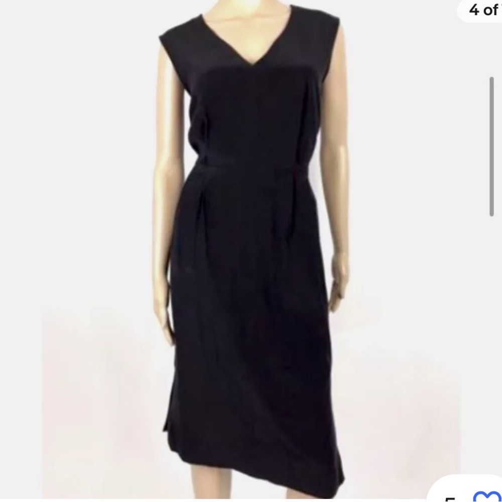 J. Crew Black silk dress size 8